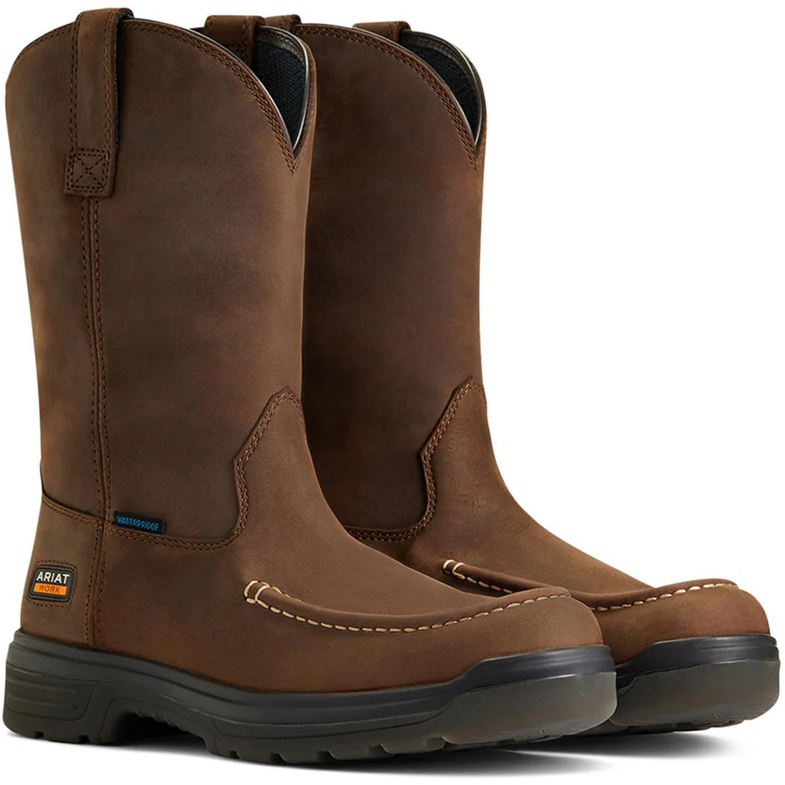 Turbo Soft-Toe Waterproof Moc Toe Work Boot Mocha