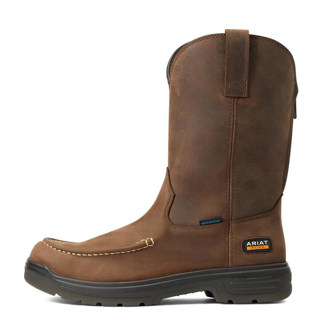 Turbo Soft-Toe Waterproof Moc Toe Work Boot Mocha - Image 6