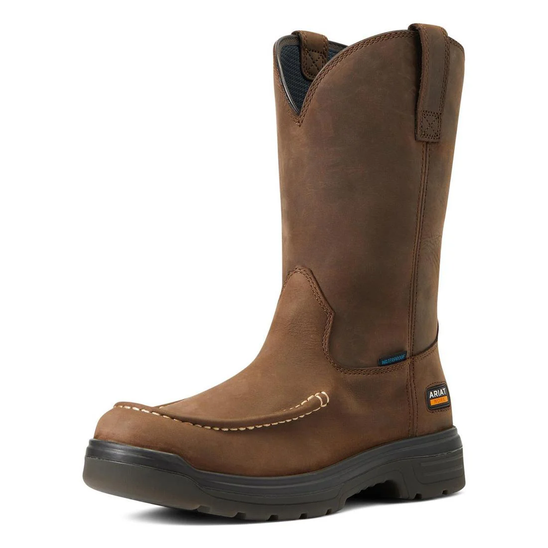 Turbo Soft-Toe Waterproof Moc Toe Work Boot Mocha - Image 8