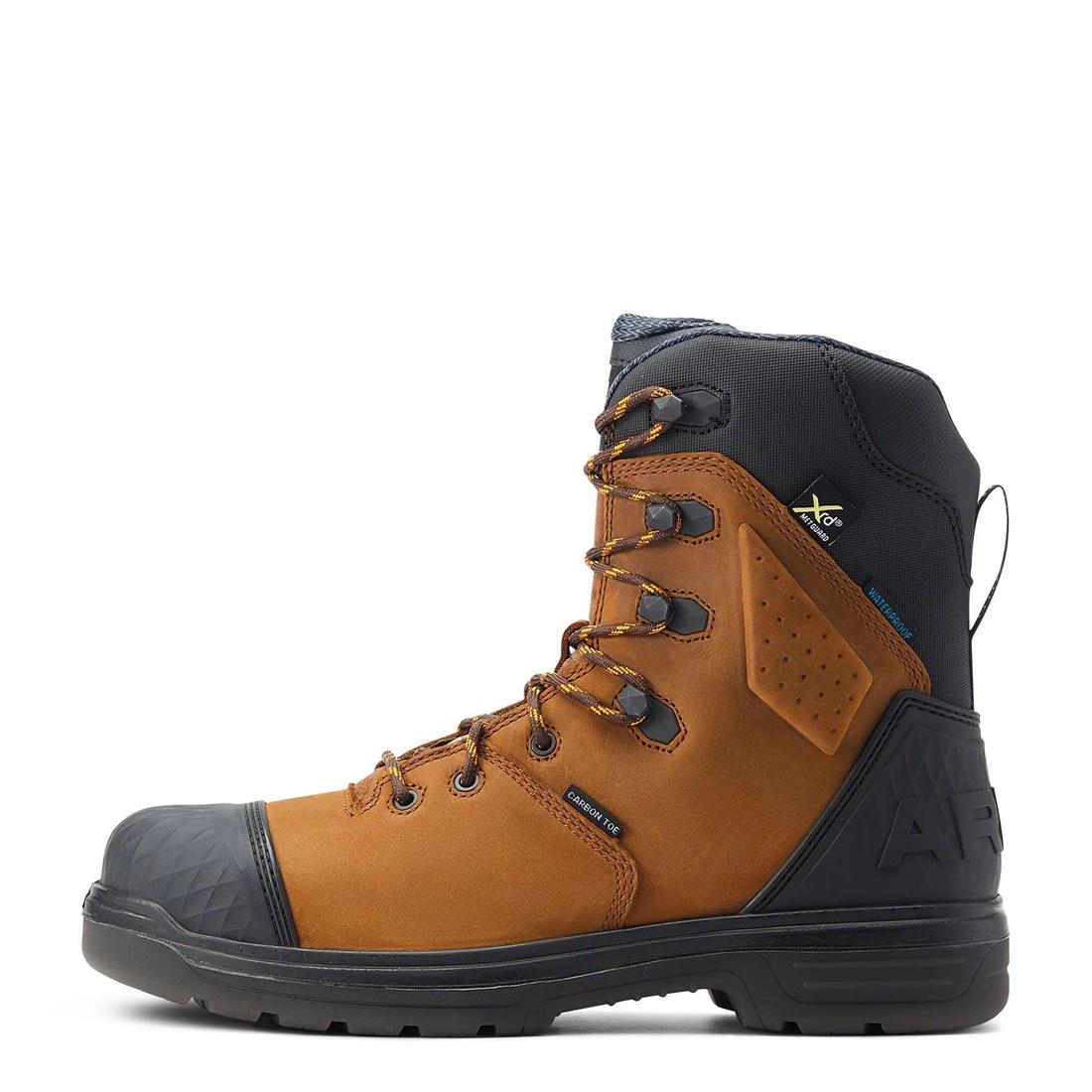 Turbo Outlaw 8 inch Carbon-Toe Waterproof CSA MetGuard Work Boot Barley Brown - Image 6