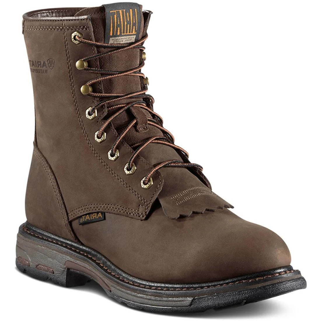 WorkHog 8 inch Soft-Toe Waterproof Boot Oily Distressed Brown - Image 2