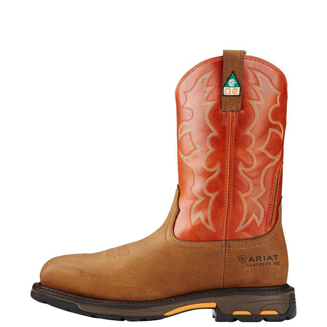 WorkHog Composite-Toe CSA Wide Square Toe Work Boot Dark Earth - Image 6
