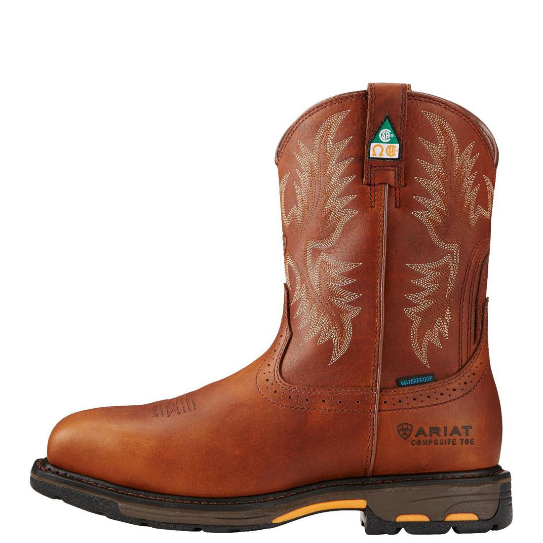 WorkHog Composite-Toe CSA Waterproof Wide Square Toe Work Boot Dark Copper - Image 6