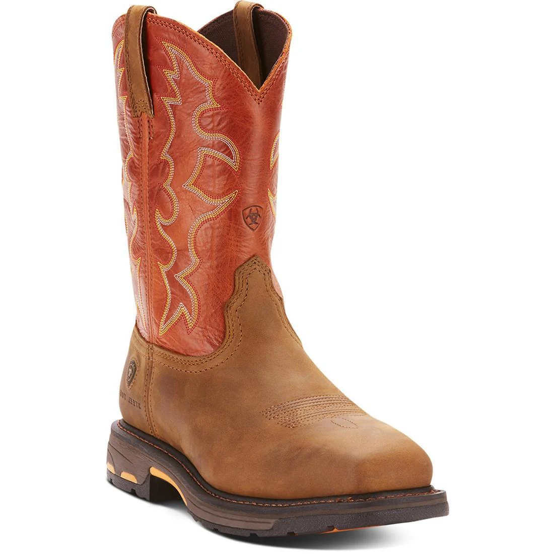 WorkHog Steel-Toe Wide Square Toe Work Boot Dark Earth - Image 2