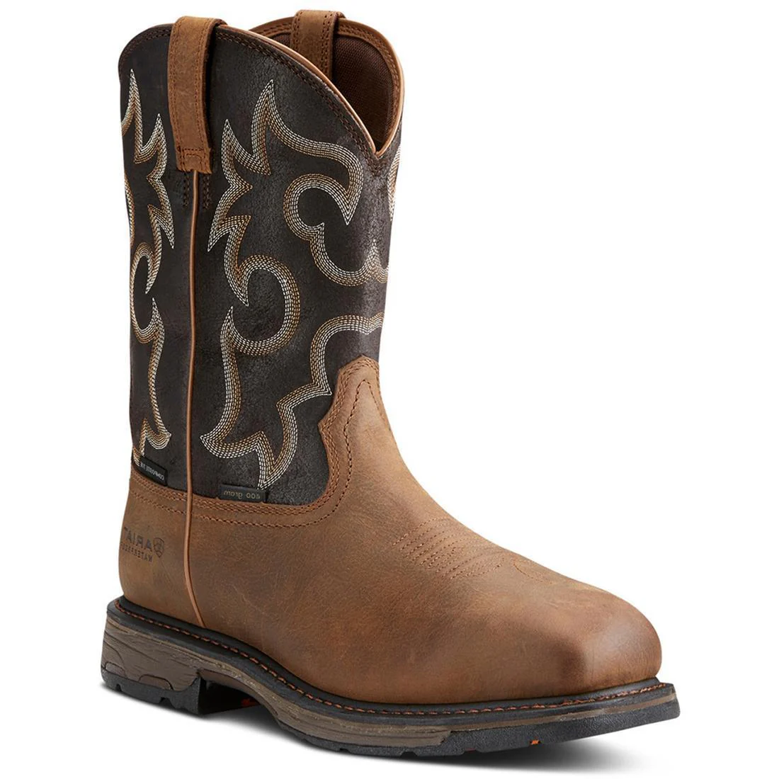 WorkHog Wide Square Toe Waterproof 400g Composite Toe Work Boot Rye Brown - Image 2