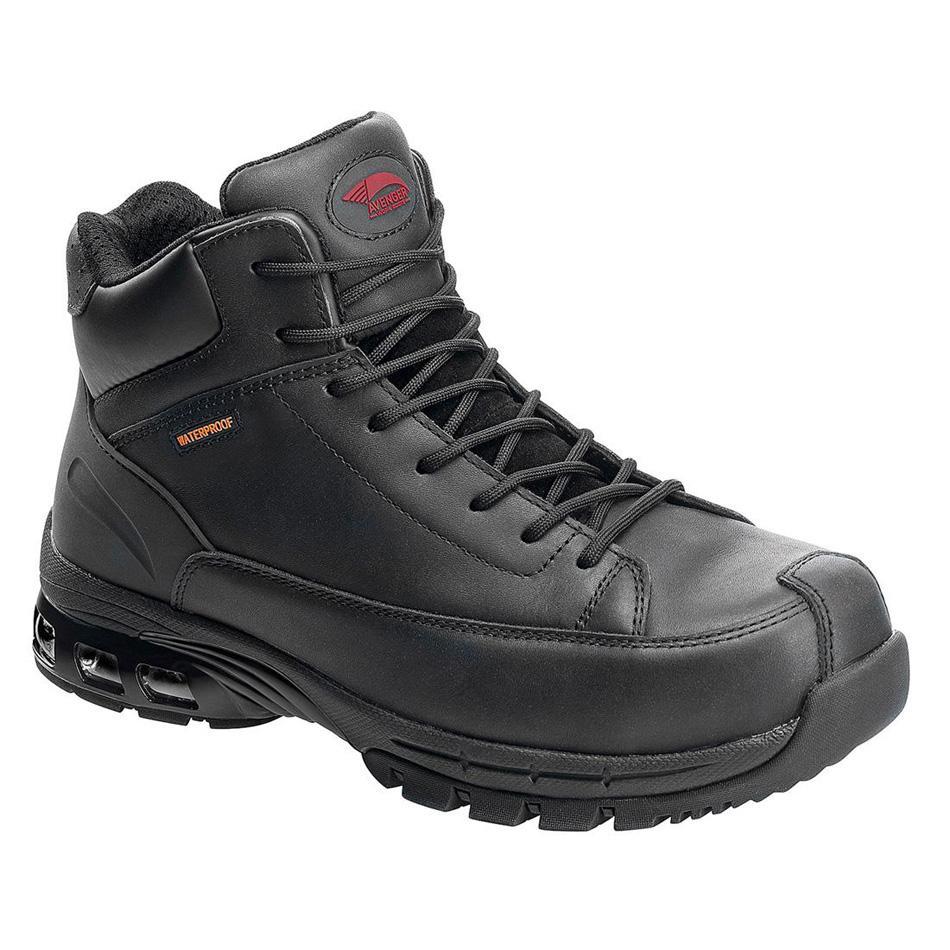 6" Waterproof Carbon Toe Work Boots – Black - Image 2