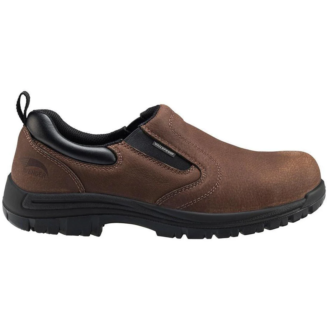 Foreman Waterproof Composite Toe Slip On Work Shoes – Brown