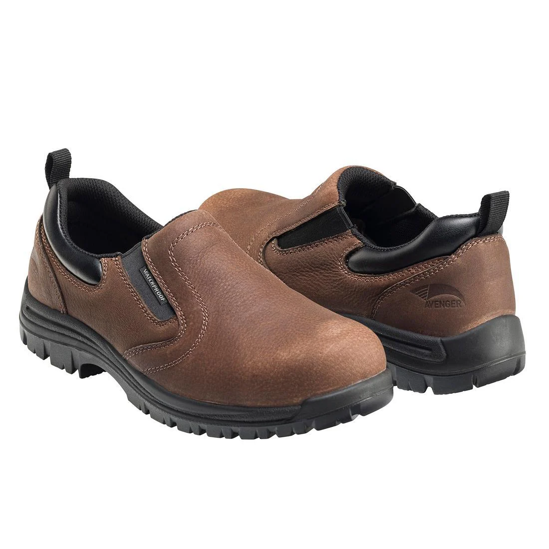Foreman Waterproof Composite Toe Slip On Work Shoes – Brown - Image 6