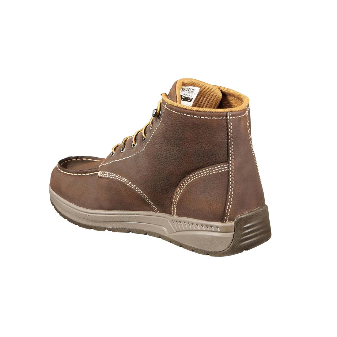 4" Lightweight Wedge Soft-Toe Moc Toe Chukka Boot Brown - Image 6