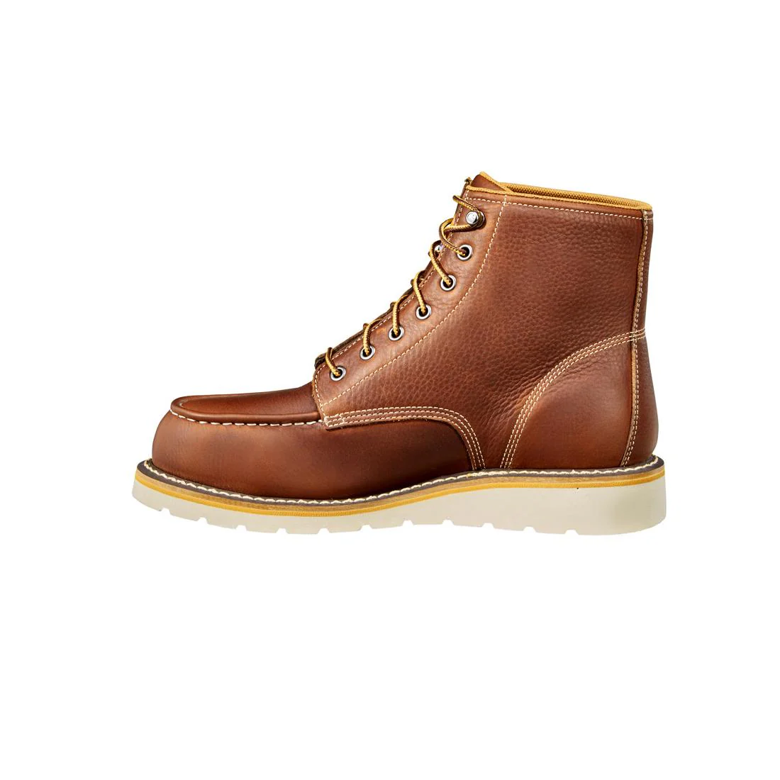 6" Waterproof Moc Wedge Steel Toe Work Boot Red Brown - Image 6