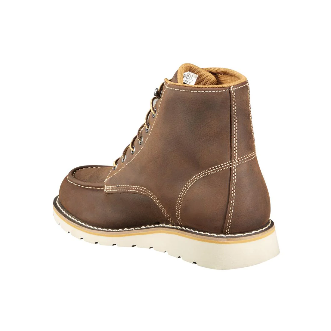 6" Waterproof Moc Wedge Steel Toe Work Boot Dark Brown - Image 6