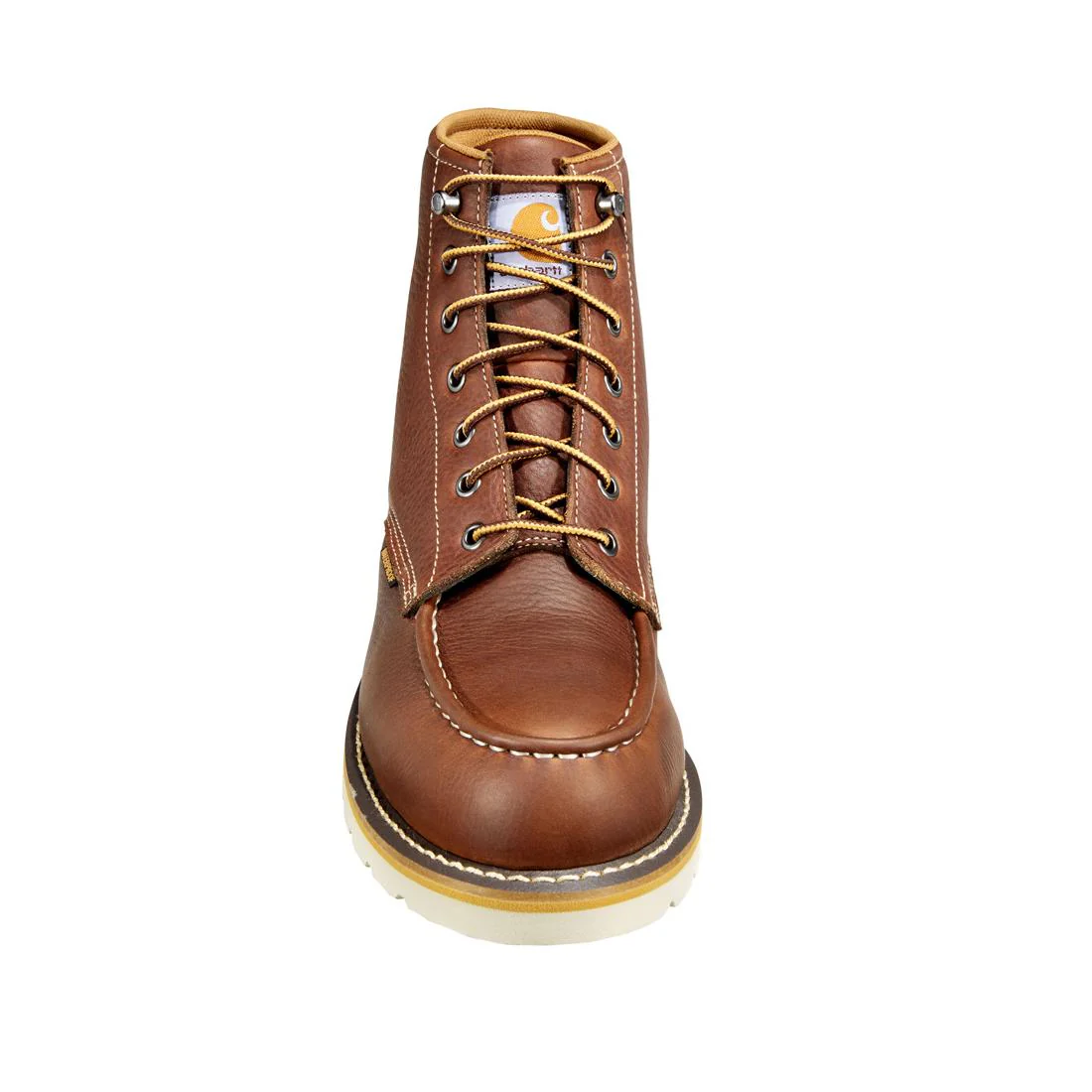 6" Waterproof Moc Toe Wedge Soft Toe Boot Red Brown - Image 3
