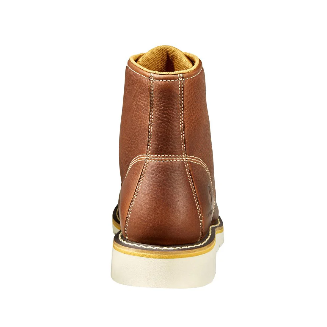 6" Waterproof Moc Toe Wedge Soft Toe Boot Red Brown - Image 4