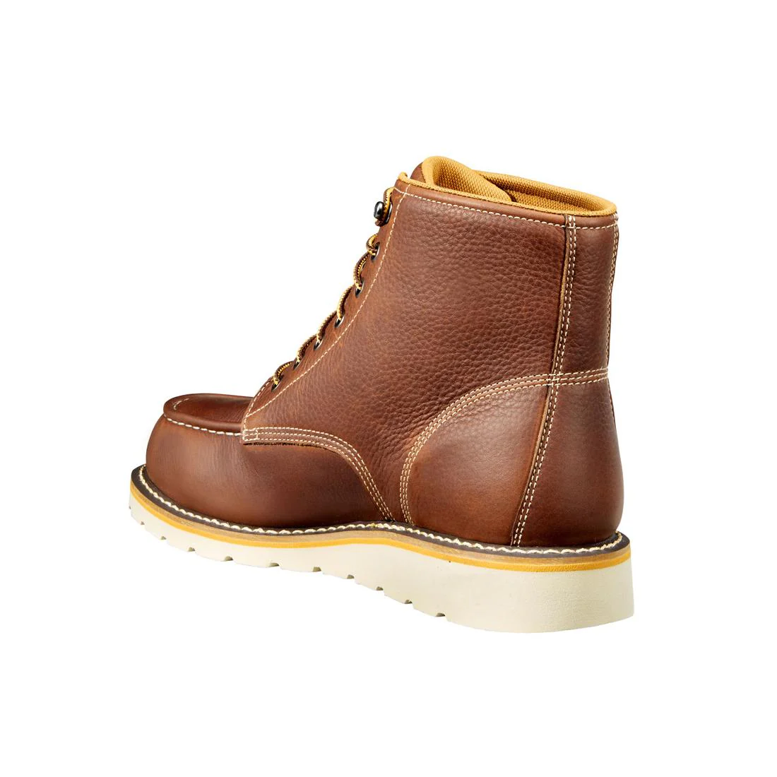 6" Waterproof Moc Toe Wedge Soft Toe Boot Red Brown - Image 6