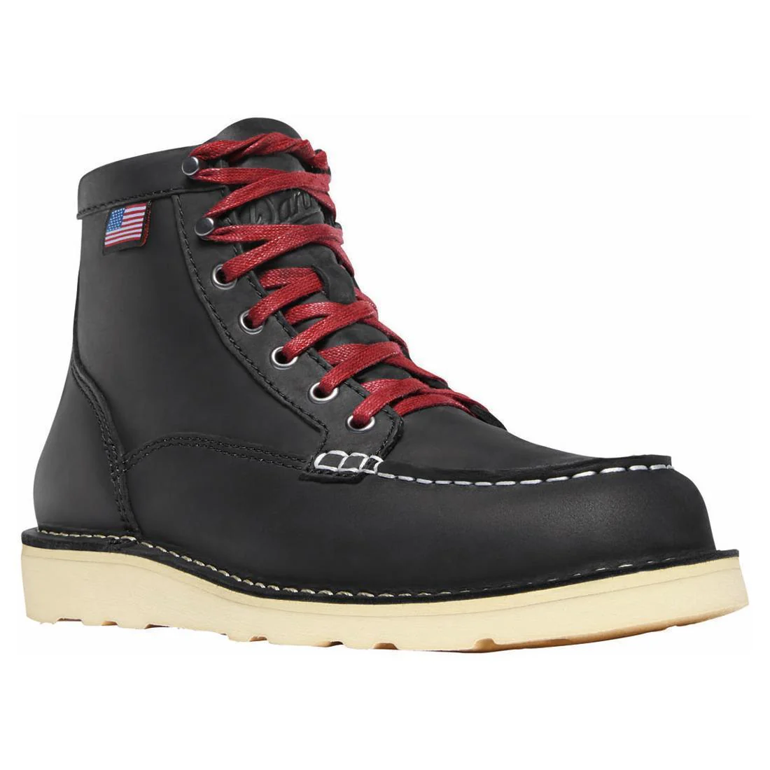 Bull Run Moc Toe Women’s 6" Soft Toe Work Boot Black - Image 2