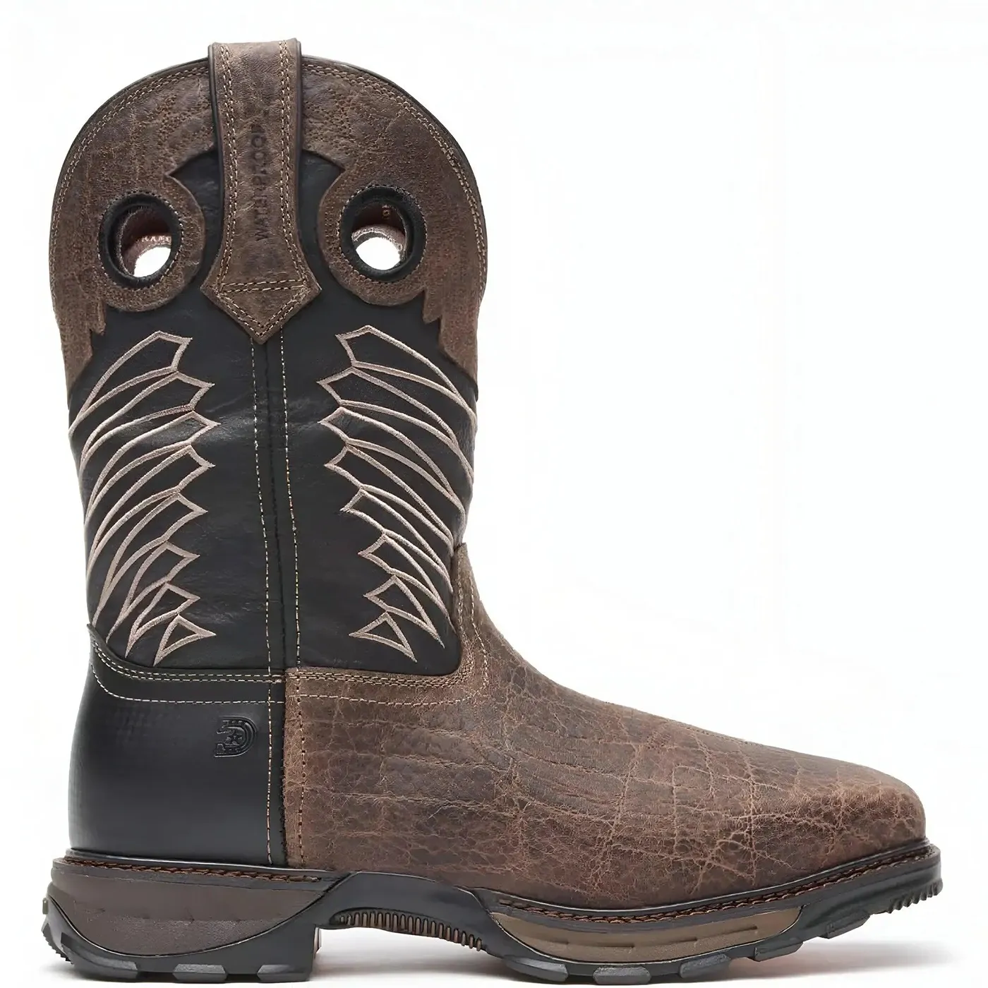 Maverick XP Steel Toe Waterproof Western Work Boot Dark And Black