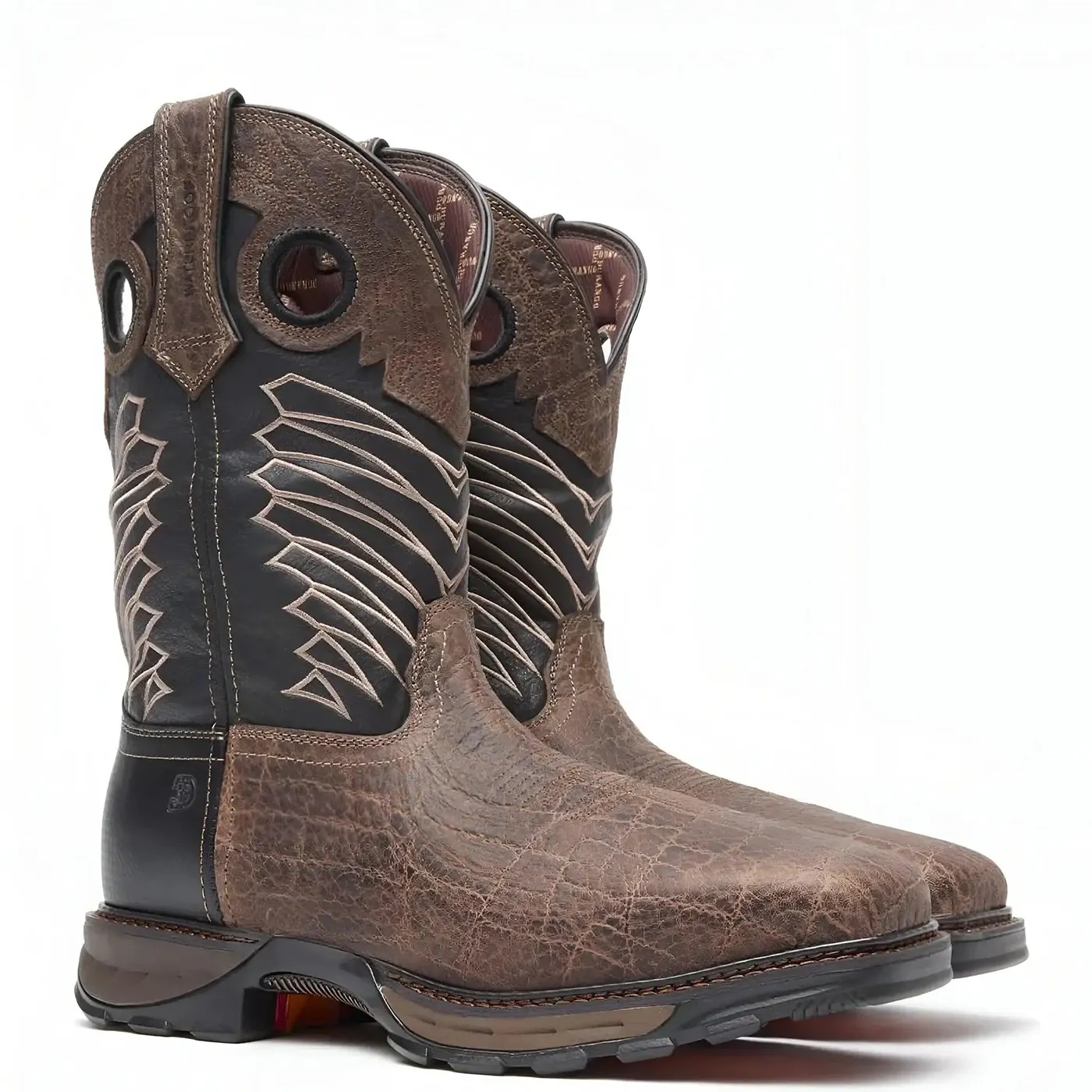 Maverick XP Steel Toe Waterproof Western Work Boot Dark And Black - Image 2