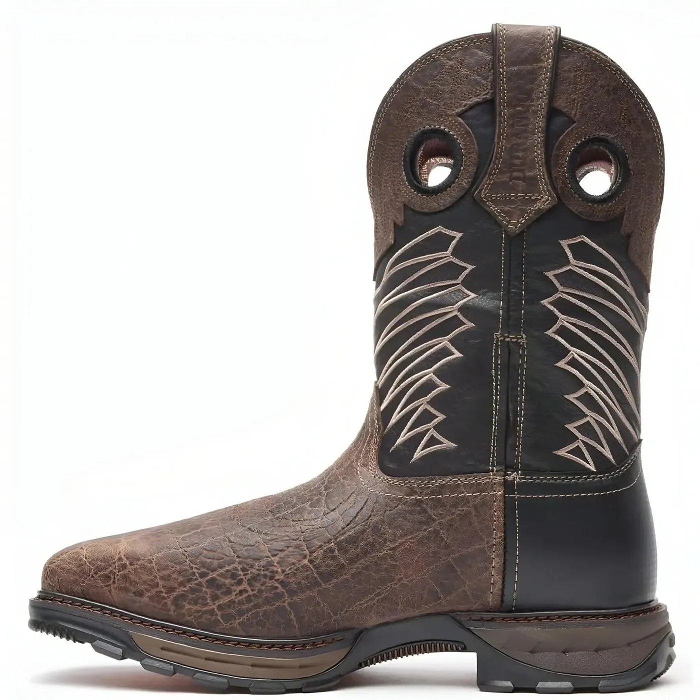 Maverick XP Steel Toe Waterproof Western Work Boot Dark And Black - Image 3
