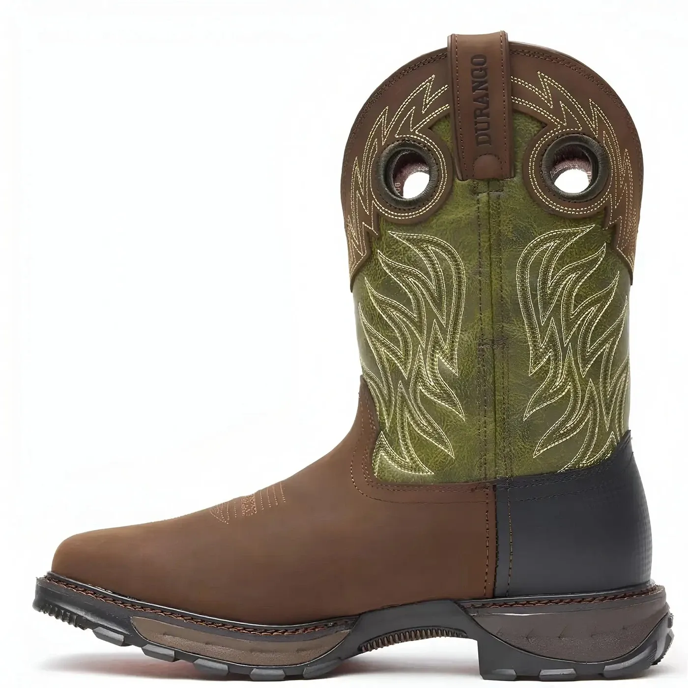 Maverick XP Waterproof Western Work Boot Brown And Green - Image 6