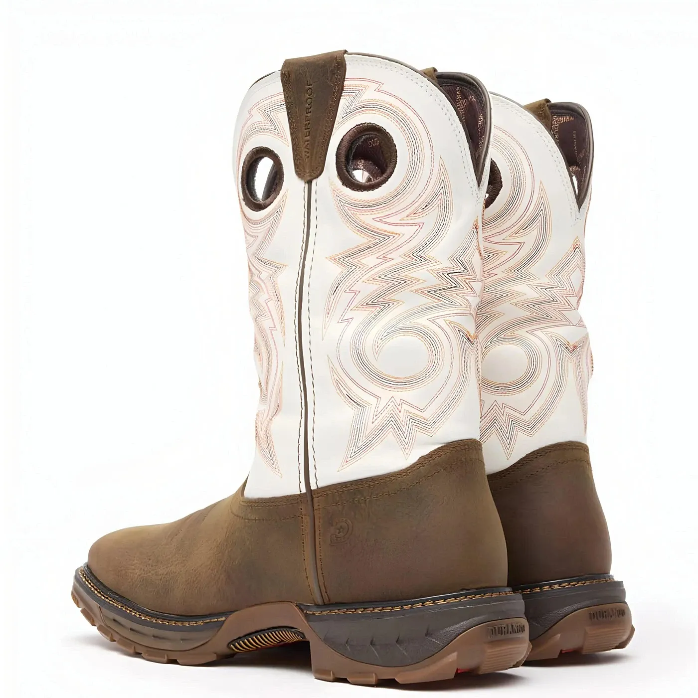 Maverick XP Waterproof Western Work Boot Chocolate And White - Image 5