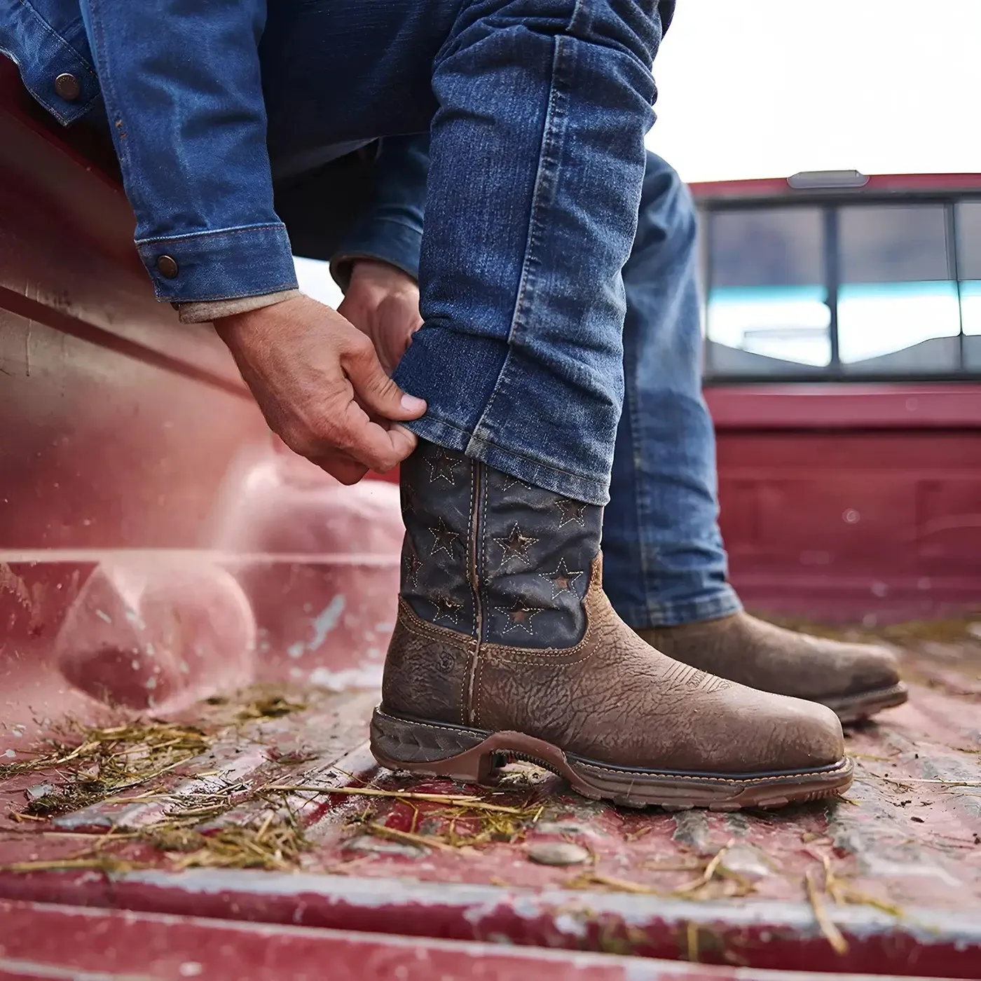 Maverick XP Composite Toe Waterproof Western Work Boot Vintage Flag - Image 4