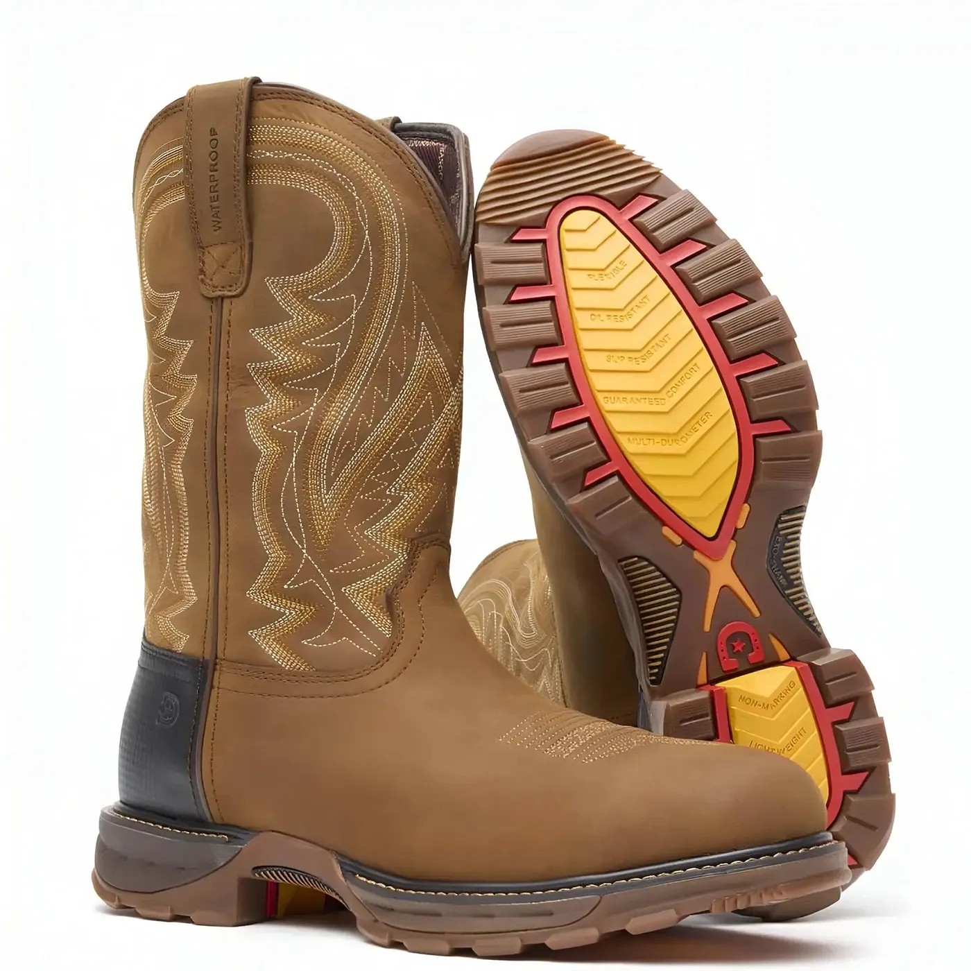 Maverick XP Steel Toe Waterproof Western Work Boot Coyote Brown - Image 5