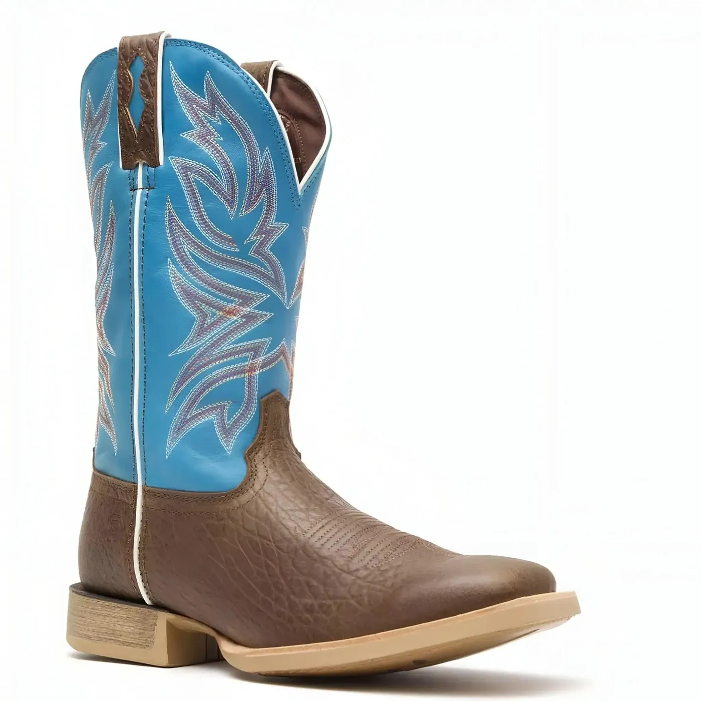 Rebel Pro Bay Brown and Brilliant Blue Western Boot - Image 2