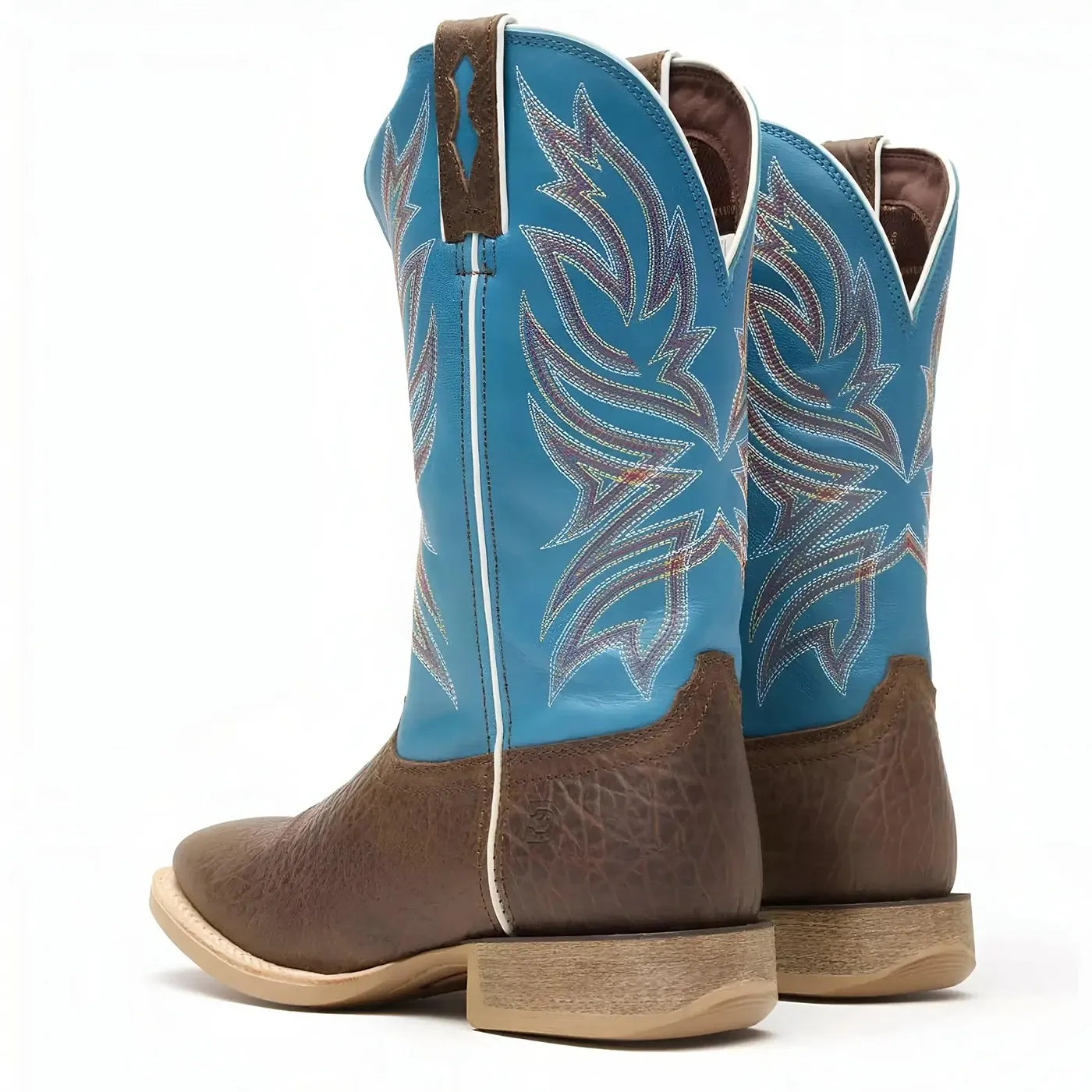 Rebel Pro Bay Brown and Brilliant Blue Western Boot - Image 4