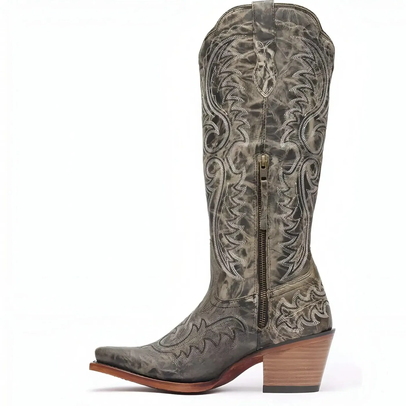 Women’s Durango Crush Tall Western Boot Distressed Graphite - Image 6