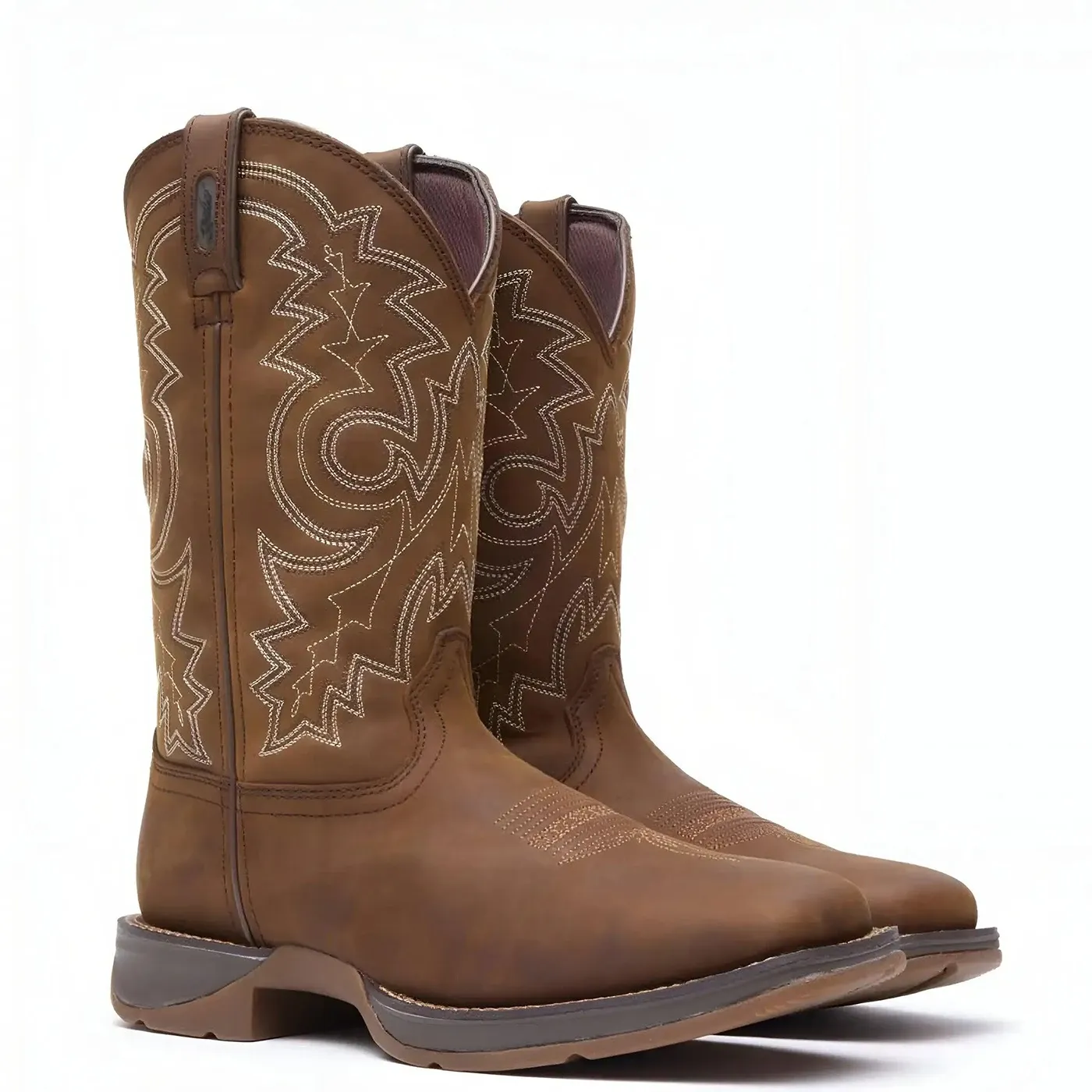 Rebel Pull-On Western Boot Brown - Image 2