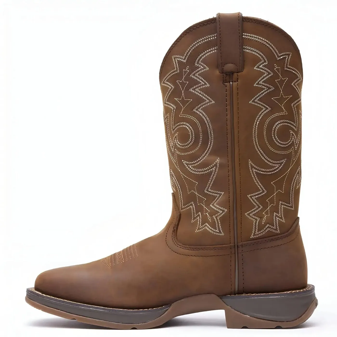 Rebel Pull-On Western Boot Brown - Image 4