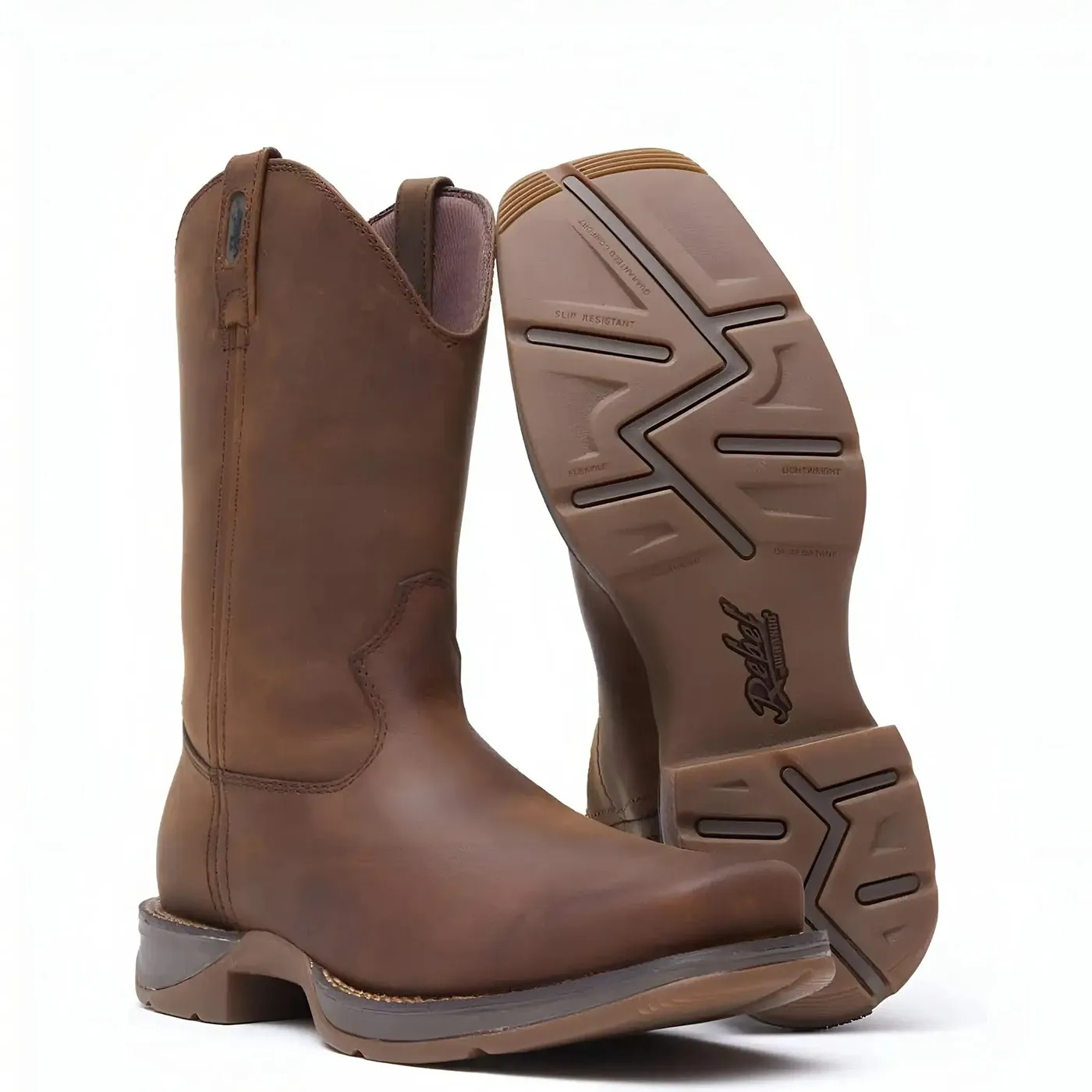 Rebel Brown Pull-On Western Boot - Image 5
