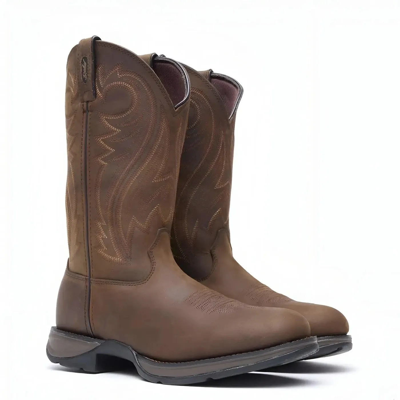 Rebel Chocolate Pull-On Western Boot - Image 2