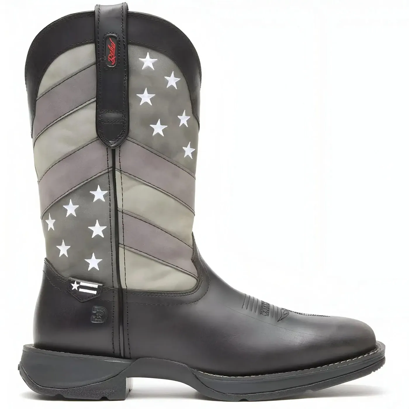 Rebel Faded Black Flag Western Boot