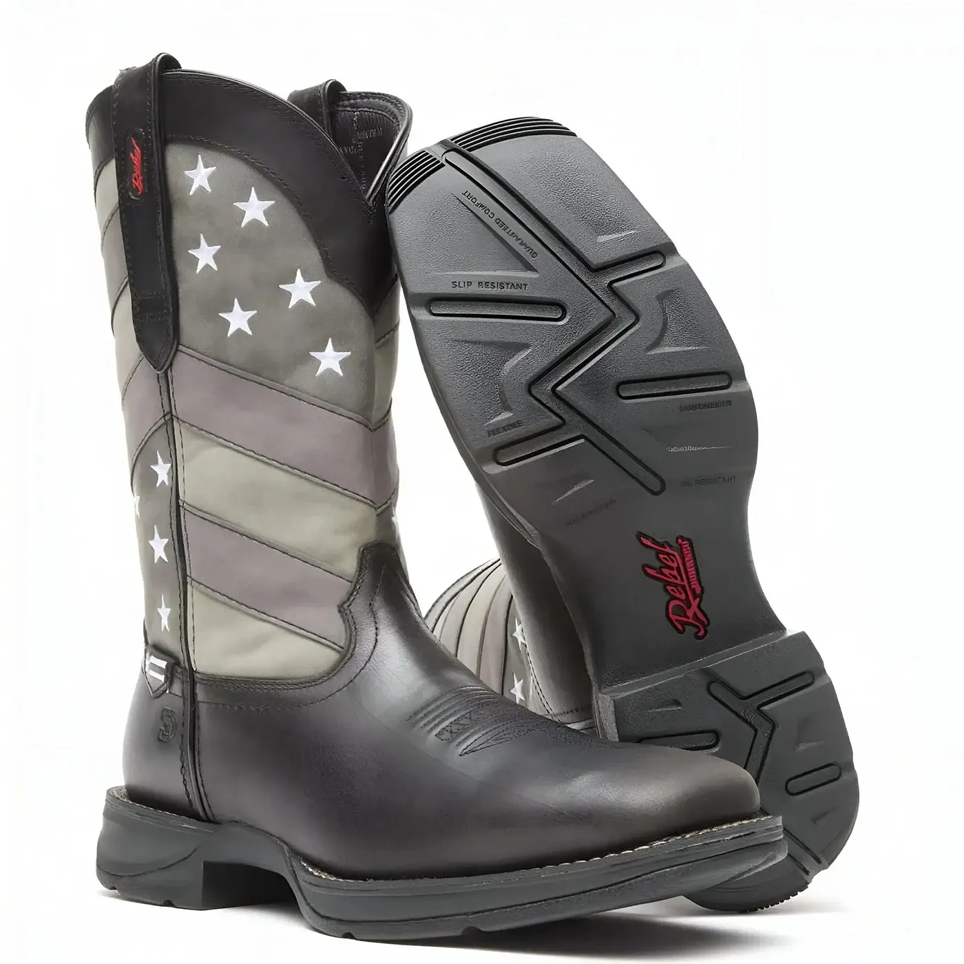 Rebel Faded Black Flag Western Boot - Image 5