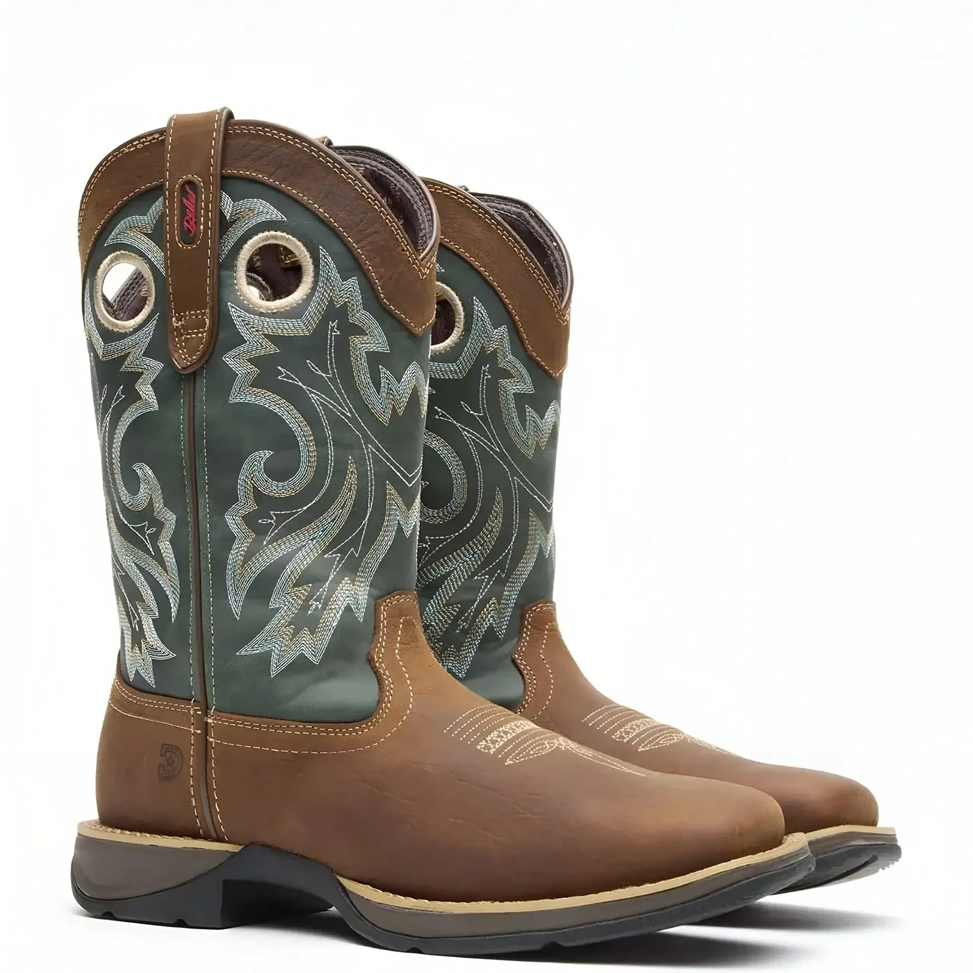 Rebel Pull-On Western Boot Saddlehorn And Clover - Image 3
