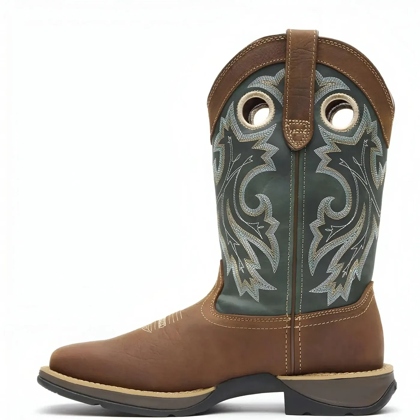 Rebel Pull-On Western Boot Saddlehorn And Clover - Image 4