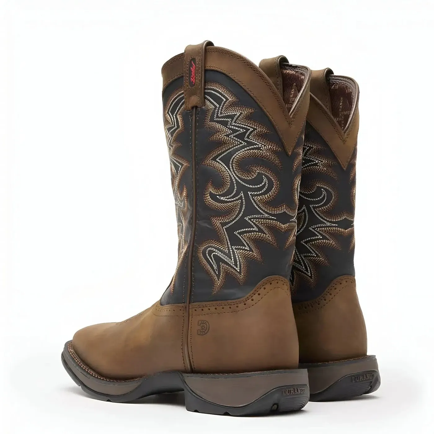 Rebel Pull-on Western Boot Chocolate And Midnight - Image 2