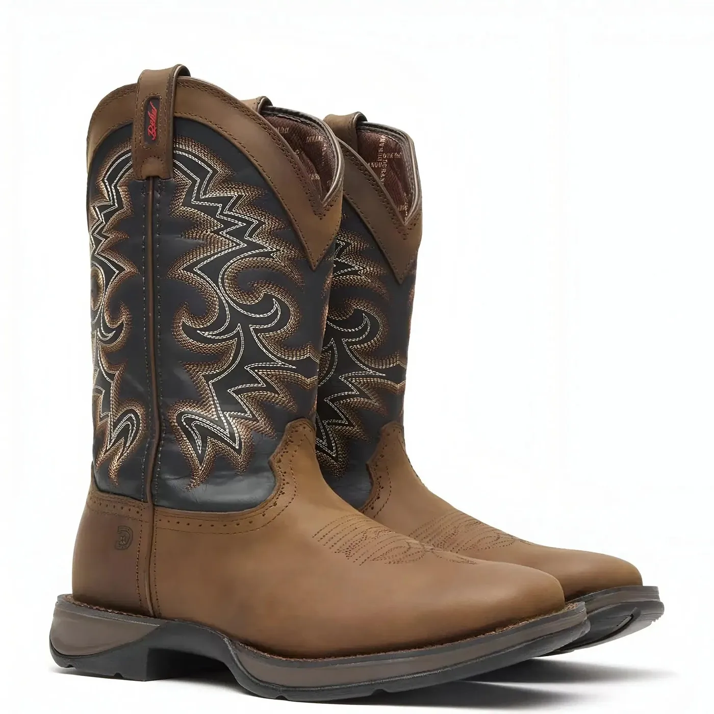 Rebel Pull-on Western Boot Chocolate And Midnight - Image 3