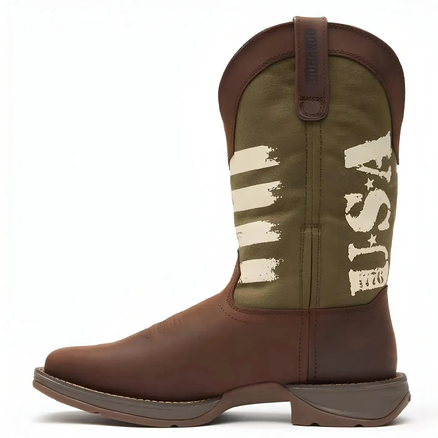 Rebel Army Green USA Print Western Boot - Image 2