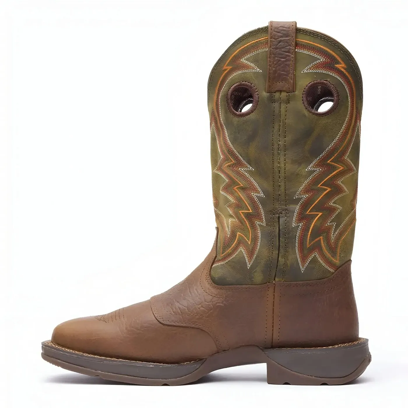 Rebel Dark Chestnut and Hunter Green Western Boot - Image 2