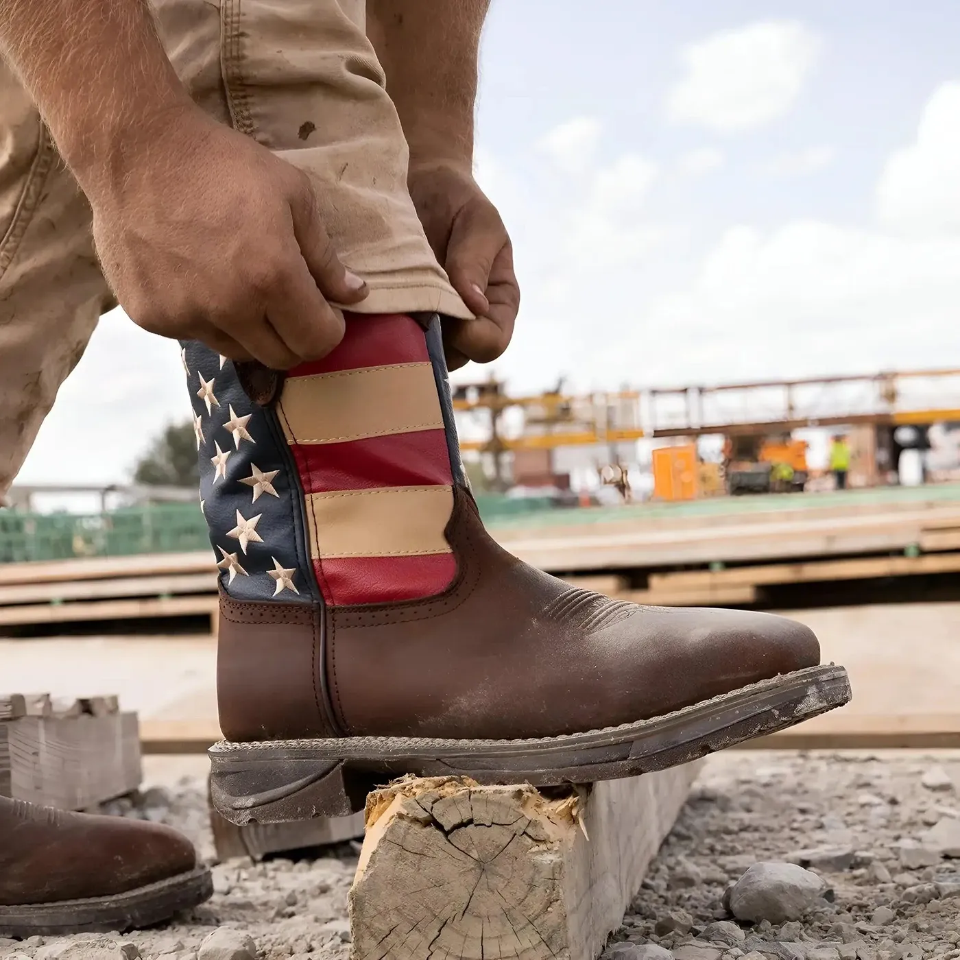 Rebel Steel Toe Flag Western Flag Boot - Image 3