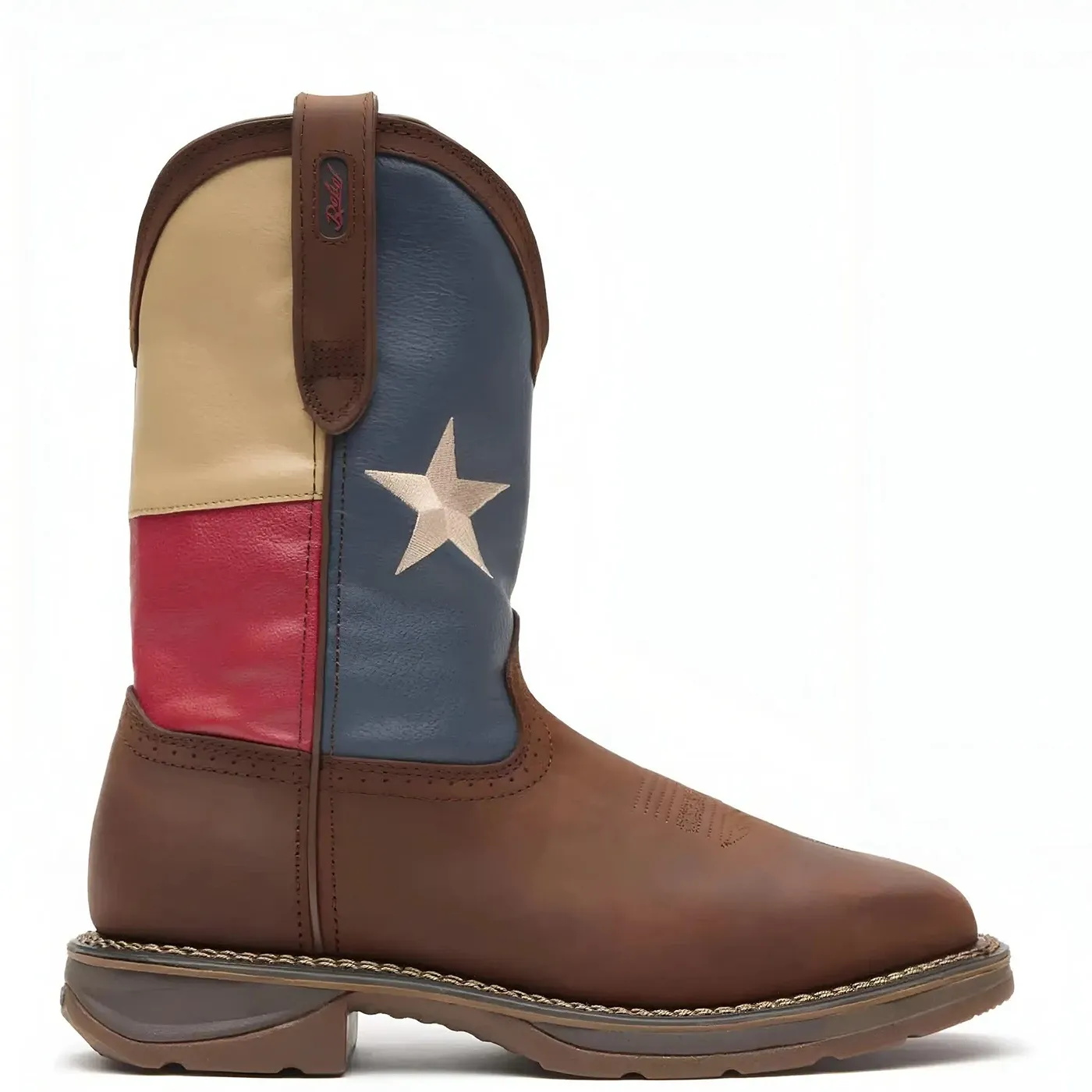 Rebel Steel Toe Texas Flag Western Boot