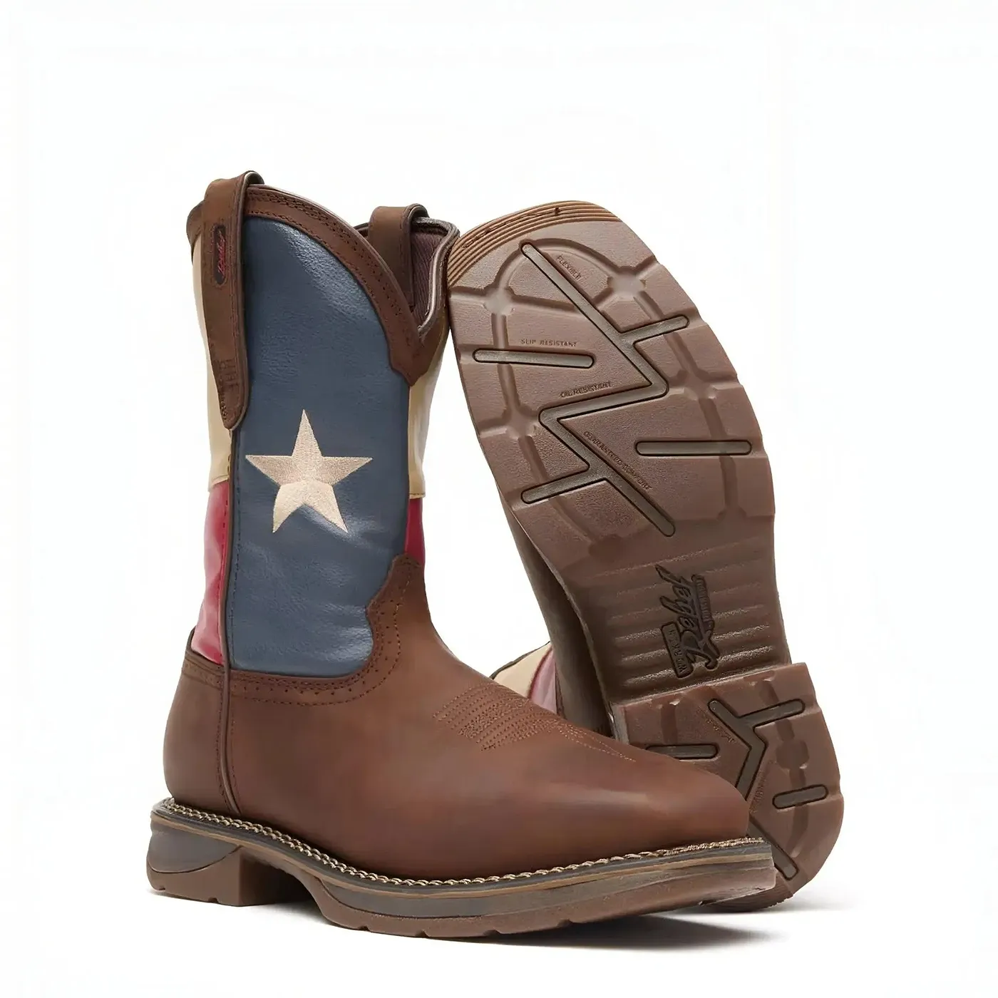 Rebel Steel Toe Texas Flag Western Boot - Image 6