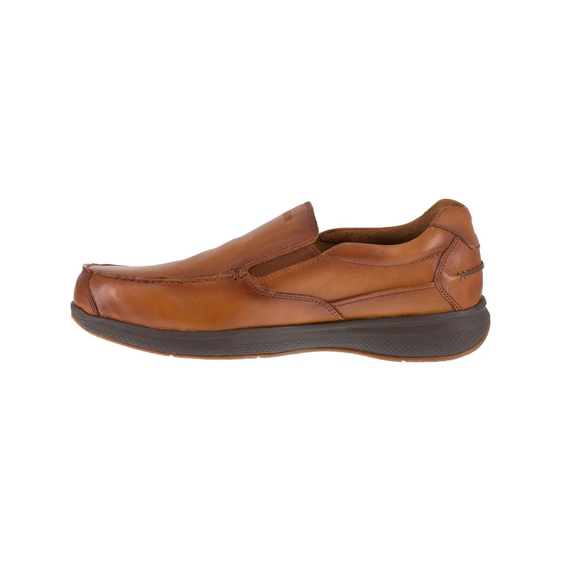 Bayside Steel-Toe Slip On Work Shoe Cognac - Image 4