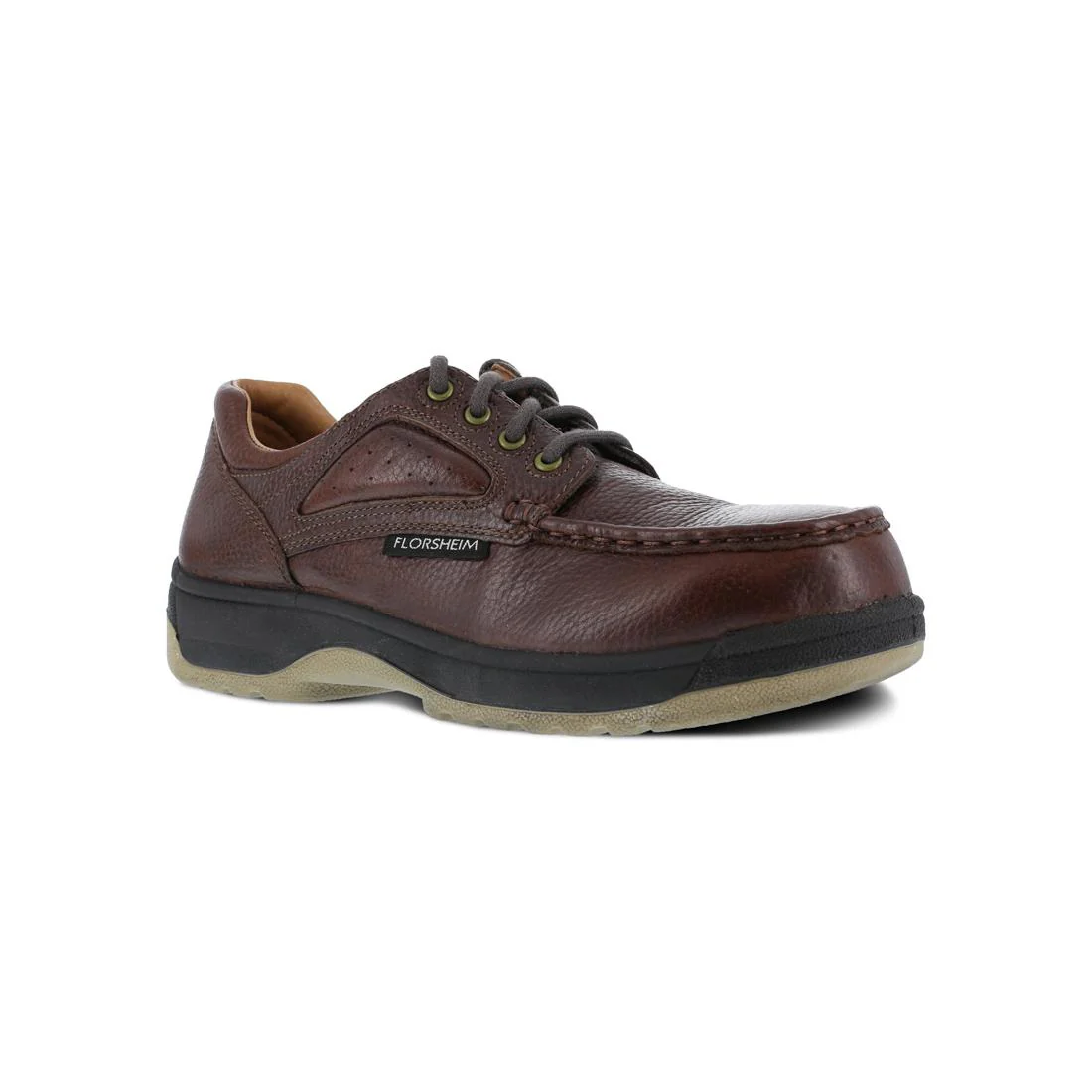 Compadre Composite-Toe Oxford Work Shoe Dark Brown - Image 2