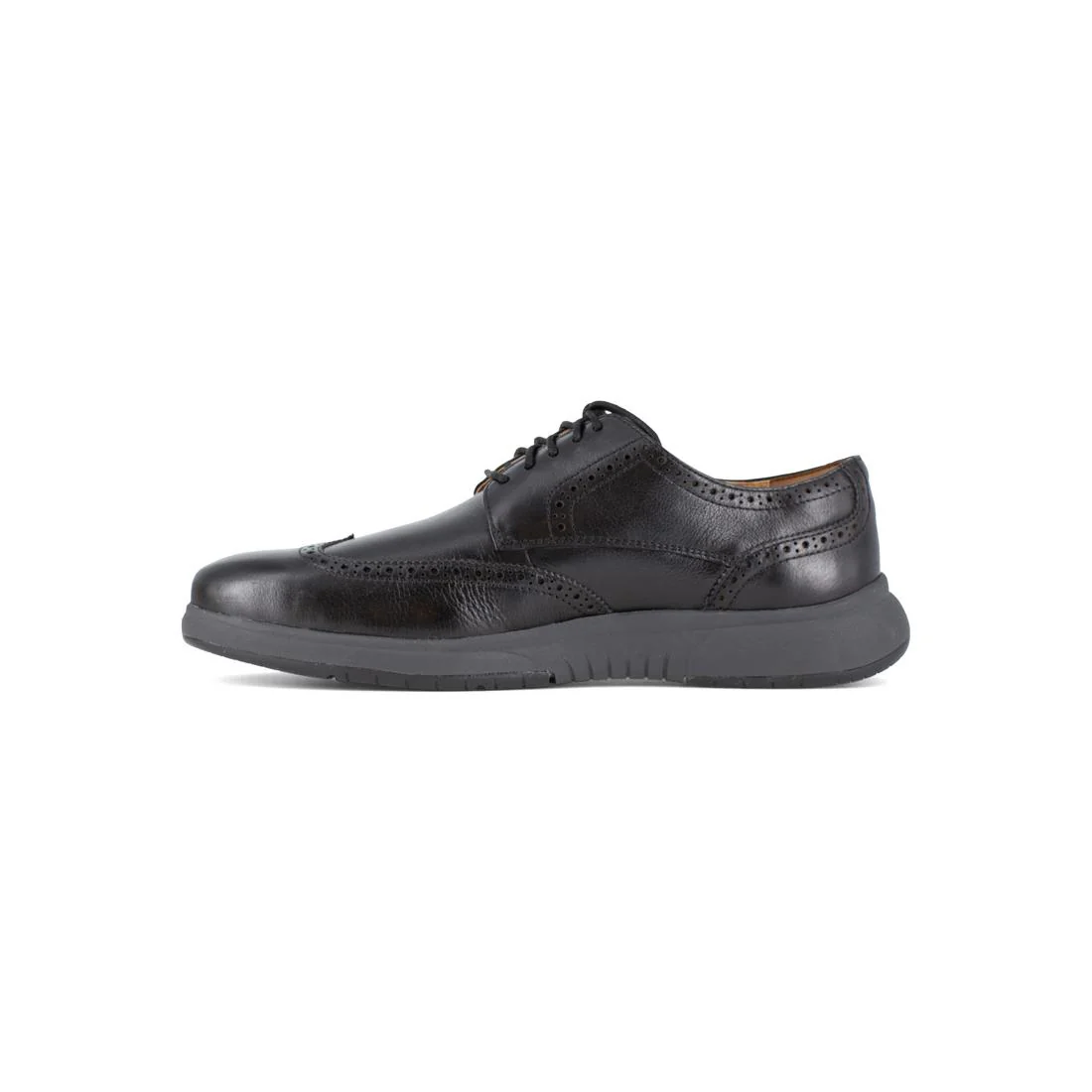 Flair Work Steel-Toe Wingtip Oxford Work Shoe Black - Image 4