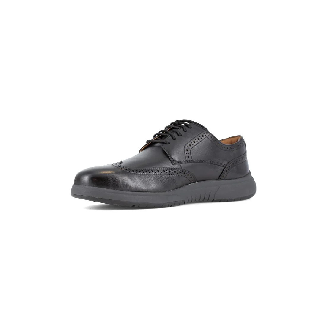 Flair Work Steel-Toe Wingtip Oxford Work Shoe Black - Image 5