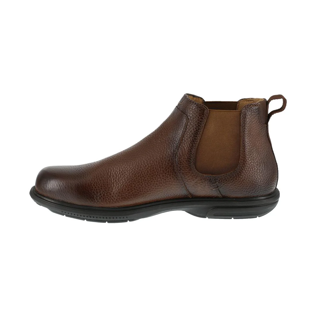 Loedin Steel-Toe Pull On Chelsea Work Boot Brown - Image 4