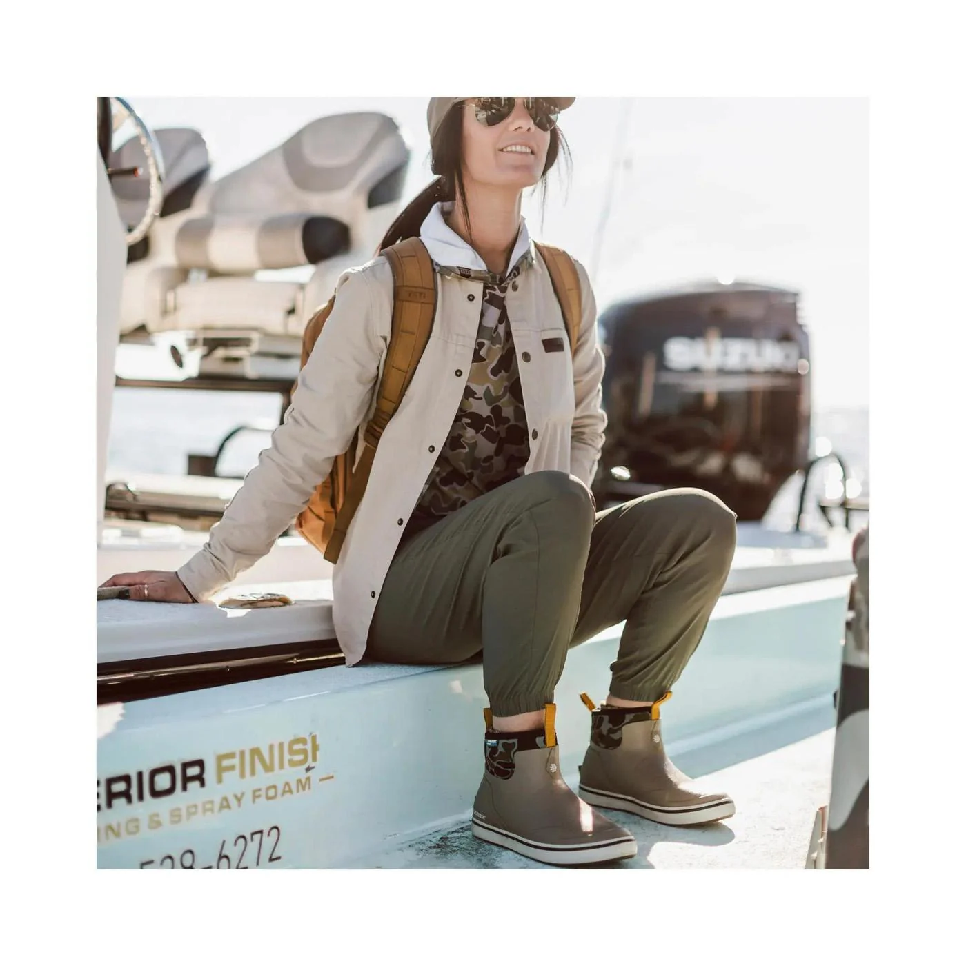 Alpha Women's Deck Boot 6" Timber Wolf/Camo - Image 10